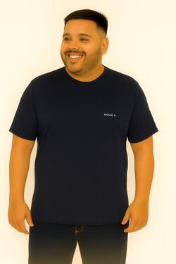 Camiseta Plus Size Cor Marinho Thoux