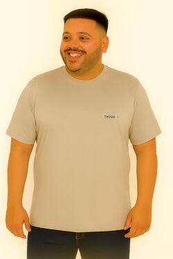 Camiseta Plus Size Cor Bege Secreto