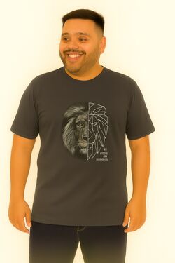 Camiseta Plus Size Lion Thoux - 53004