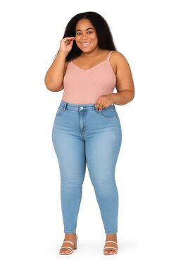 Calça Skinny Jeans Destroyer Veste Até 56 Muito Mais