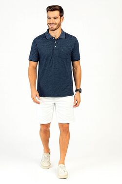 Polo Masculina Plus Size Headplay Piquet 3D Trabalhado – Veste Até G5