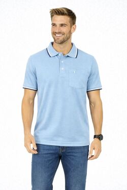 Polo Masculina Headplay Meia Malha 100% Algodão - com Bolso – Estilo Casual Elegante