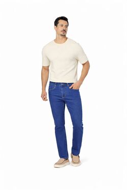Calça Jeans Masculina Regular Classic Kdori Veste Até 60