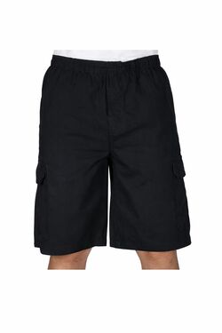 Bermuda Masculina Cargo com Elástico Preto R Sete – Conforto Total