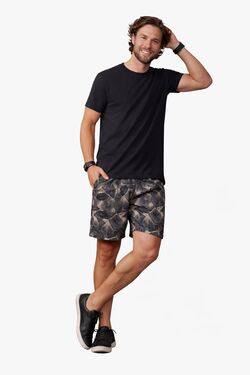 Bermuda Tactel Masculina Estampada Six One – Folhagem Gray Comfort