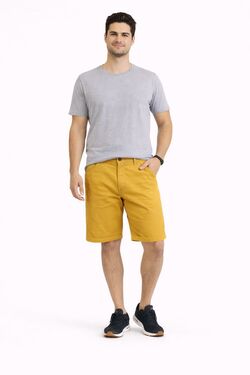 Bermuda Masculina Tradicional em Sarja Mostarda – Faito - Denim