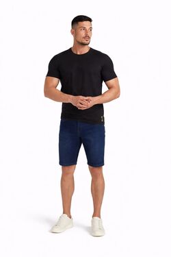 Bermuda Jeans Masculina Skinny Escura – Six One | Conforto e Estilo