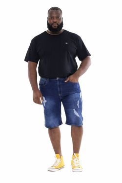 Bermuda Jeans Plus Size Skinny com Elastano Shyros – Conforto e Caimento Perfeito