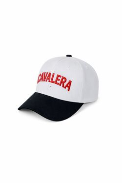 Boné Cavalera Cotelê Off White com Bordado – Ajuste Regulável