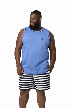 Regata Masculina Headplay em Algodão Azul – Confortável _ Veste G ao G3