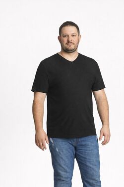 Camiseta Masculina Plus Size Básica Diâmetro Preto – Algodão