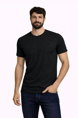 Camiseta Masculina Plus Size Comfort Fit Six One Preto – Algodão