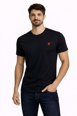 Camiseta Masculina Slim Gola Careca Six One Preto – Algodão