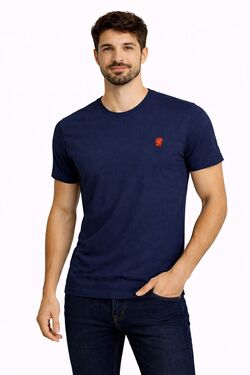 Camiseta Masculina Slim Gola Careca Six One Azul Marinho – Algodão