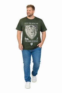 Camiseta Masculina Plus Size Estampada Fé Trible Fine – Algodão