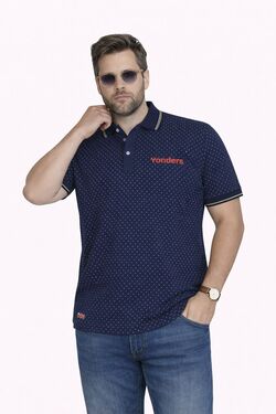CCamisa Polo Masculina Algodão Yonders Marinho Detalhe na Gola
