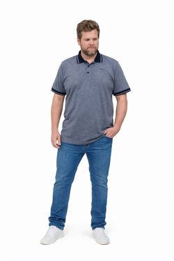 Camisa Polo Masculina Plus You Size – Piquet 3D – Marinho – G3 ao G6