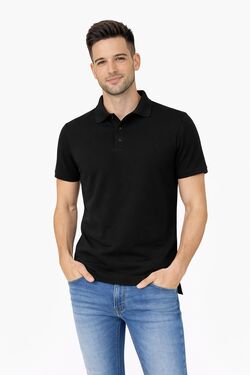 Camisa Polo Piquet Masculina La Rossi Preto Premium