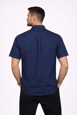 Camisa Masculina Tricoline Regular Manga Curta Listras com Bolso US Top - 53692