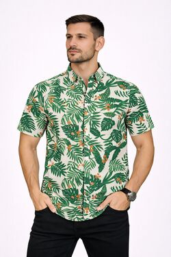 Camisa Viscose Estampada Mc Branco Rovitex 