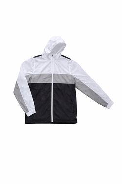 Jaqueta Corta Vento Plus Size com Capuz Nylon Leve Zíper Frontal - 53752