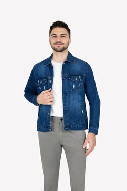 Jaqueta Jeans Masculina Com Elastano – Muito Mais