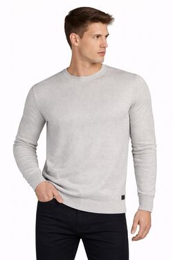 Blusa Masculina Suéter Malha Algodão Refined Man Bege