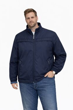 Jaqueta Masculina Plus Size Nylon Prada com Zíper e Bolsos Barcly