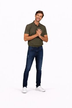 Calça Jeans Masculina Slim Destroyed Villa Forte Azul Médio com Elastano