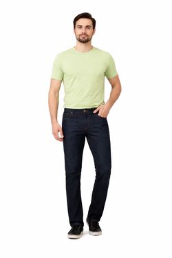 Calça Jeans Masculina Reta Muito Mais – Veste Até 52 - Jeans Escuro