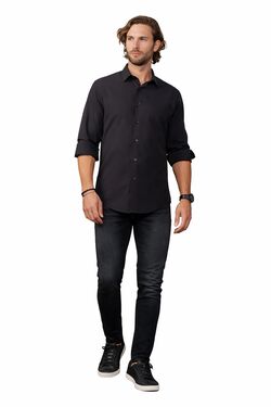 Calça Jeans Masculina Cropped Skinny Six One Dark – Barra Curta – Jeans Amaciado - 53860