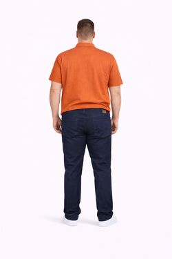 Calça Skinny Plus Size Masculina Sarja Marinho Stretch R Sete Conforto Premium - 53878