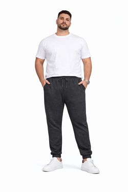 Calça Jogger Plus Size Masculina Chumbo Rovitex 100% Algodão