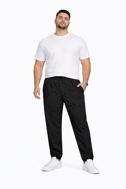 Calça Tactel Masculina Plus Size Lisa Stilo Port com Passante - 53919