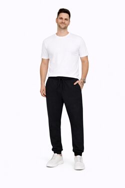 Calça Jogger Masculina Preto Rovitex em Algodão com Elastano
