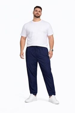 Calça Tactel Masculina Plus Size Rag Pickers com Zíper e Cordão - 53932