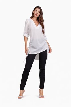 Calça Skinny Feminina em Sarja Preta Six One Modelagem Justa