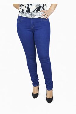 Calça Sarja Cigarrete Feminina La Rossi Azul com Elastano