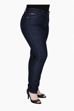 Calça Jeans Cigarrete Feminina La Rossi Blue Black Cintura Alta