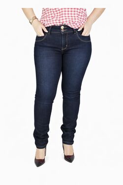 Calça Jeans Cigarrete Feminina La Rossi Azul Escuro com Elastano