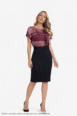 Blusa Feminina Estampada Bordô Miravest Manga Curta Casual Elegante