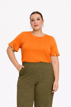 Blusa Plus Size Viscose Manga Curta Infinita - 54028