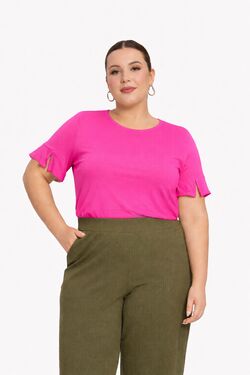 Blusa Plus Size Viscose Manga Curta Infinita - 54032