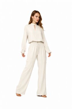 Calça Pantalona Cargo Feminina Endless em Viscose com Cintura Elástica - 54074