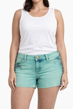 Shorts Jeans Feminino Cintura Baixa Verde - Six One 