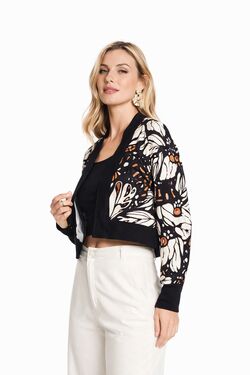 Conjunto Feminino Blusa com Cardigan Estampado em Viscose Endless
