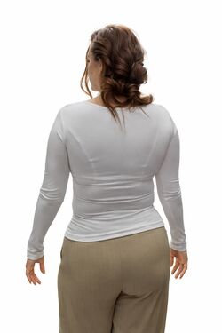 Blusa Slim Manga Longa Recorte Frontal Fitwell em Poliamida com Elastano - 54199