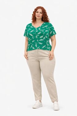 Blusa Plus Size Viscose Estampa Pomba Paz Rovitex Secret Reto