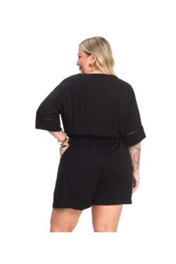 Macaquinho Feminino Plus Size Secret Glam Viscose Leve Conforto Elegante - 54297