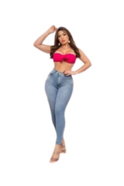 Calça Jeans Skinny Feminina Bau Baki Cintura Alta com Elastano - 54341